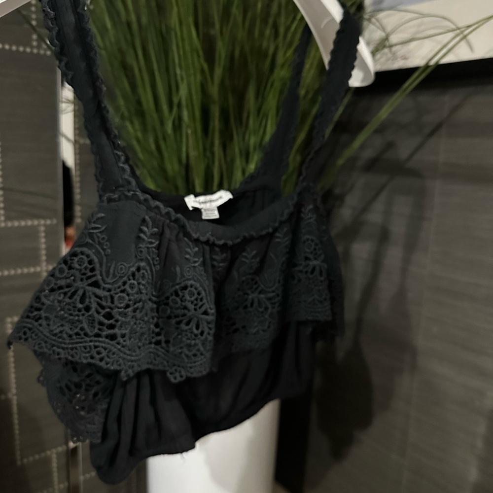 Black Lace Women's Top